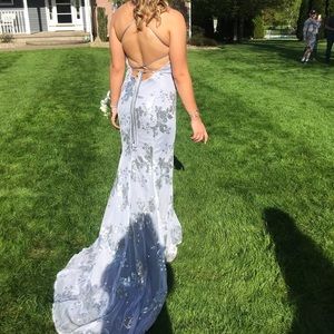 SILVER SEQUIN PROM DRESS- Worn once!